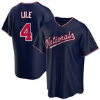 Choea W.Nationals #4 Daylen Lile Player Navy Replica Game Stitched Jerseys