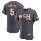 Choea W.Nationals #5 CJ Abrams Player Gray City Connect Stitched Jerseys