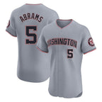 Choea W.Nationals #5 CJ Abrams Player Gray Elite Road Replica Stitched Jerseys