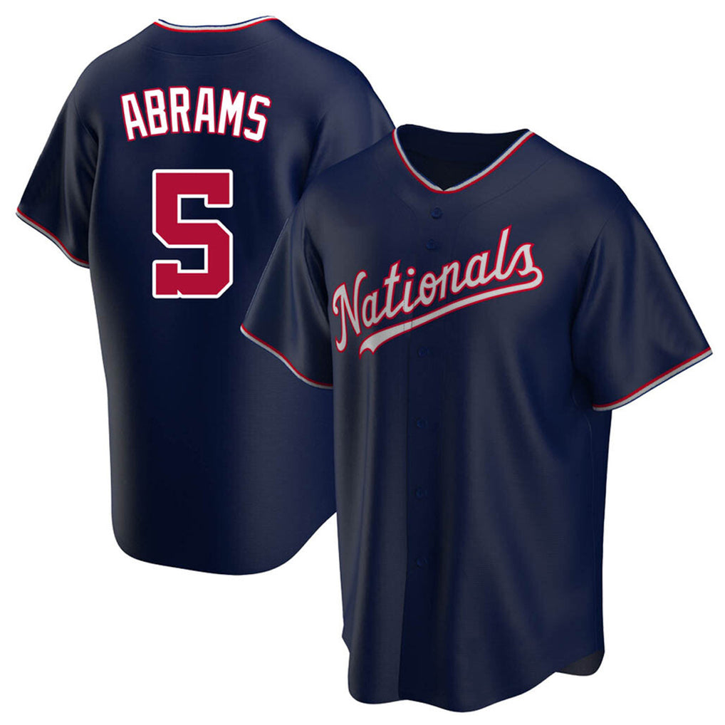 Choea W.Nationals #5 CJ Abrams Player Navy Blue Replica Game Stitched Jerseys