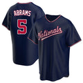 Choea W.Nationals #5 CJ Abrams Player Navy Blue Replica Game Stitched Jerseys
