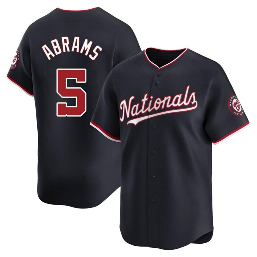 Choea W.Nationals #5 CJ Abrams Player Navy Blue Replica Stitched Jerseys