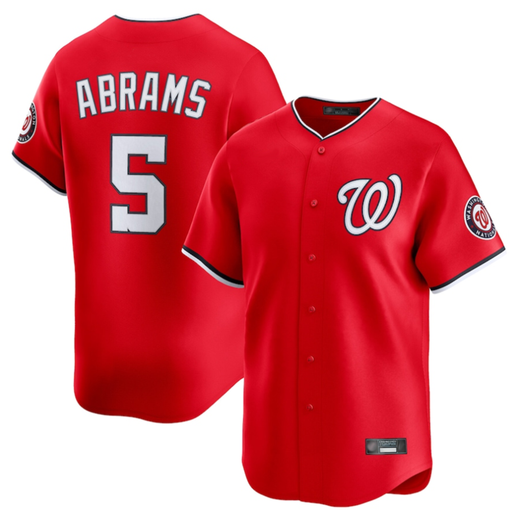 Choea W.Nationals #5 CJ Abrams Player Red Limited Stitched Jerseys