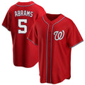 Choea W.Nationals #5 CJ Abrams Player Red Replica Alternate Game Jerseys