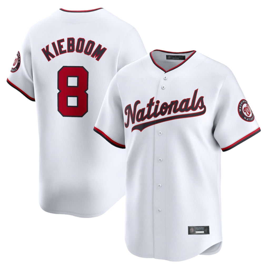 Choea W.Nationals #8 Carter Kieboom Player White Home Limited Stitched Jerseys