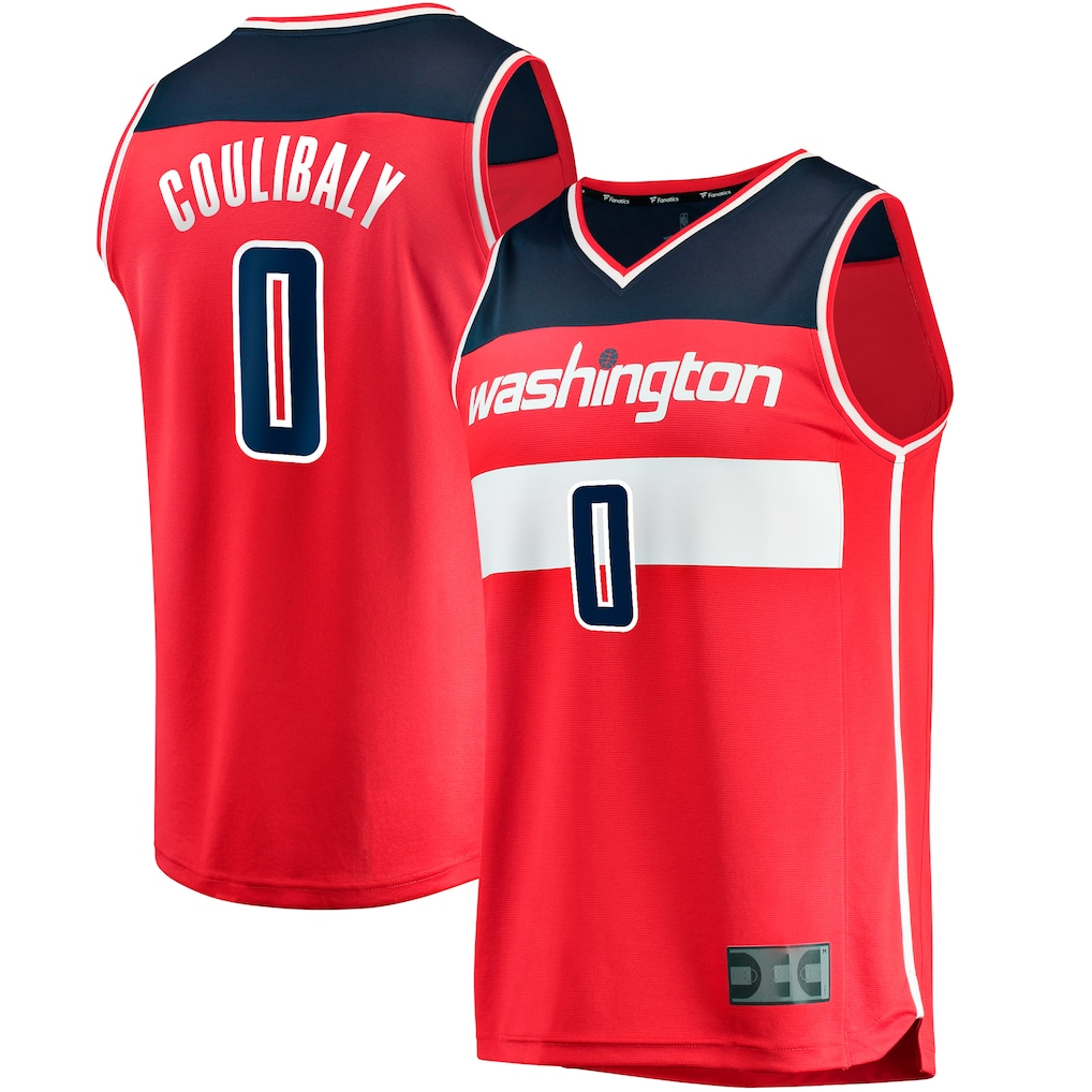 Choea W.Wizards #0 Bilal Coulibaly Red Fast Break Replica Jerseys - Icon Edition