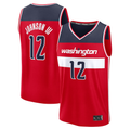 Choea W.Wizards #12 Tre Johnson III Red 2025  Draft First Round Pick Fast Break Replica Jerseys - Icon Edition