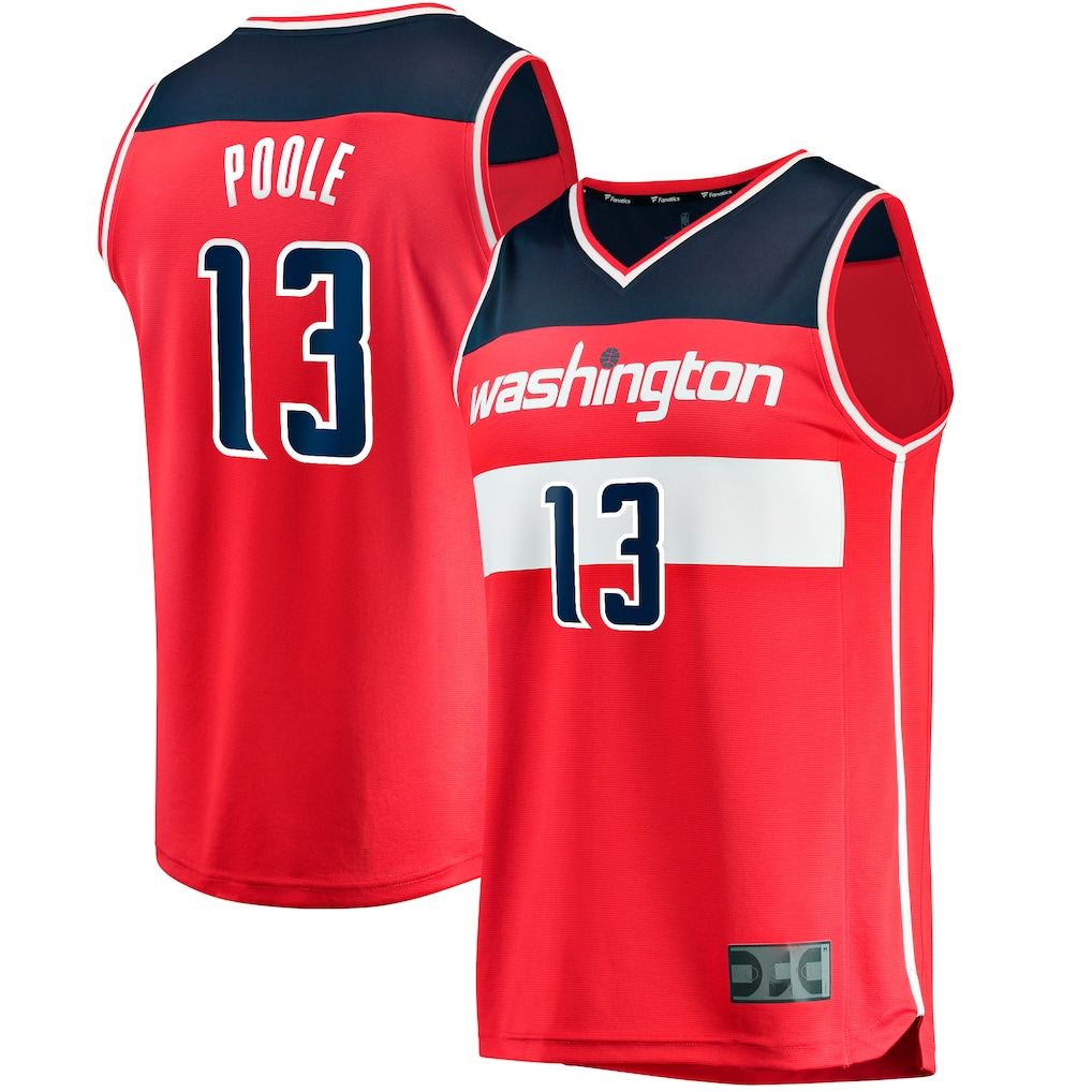 Choea W.Wizards #13 Jordan Poole Red Fast Break Player Jerseys - Icon Edition
