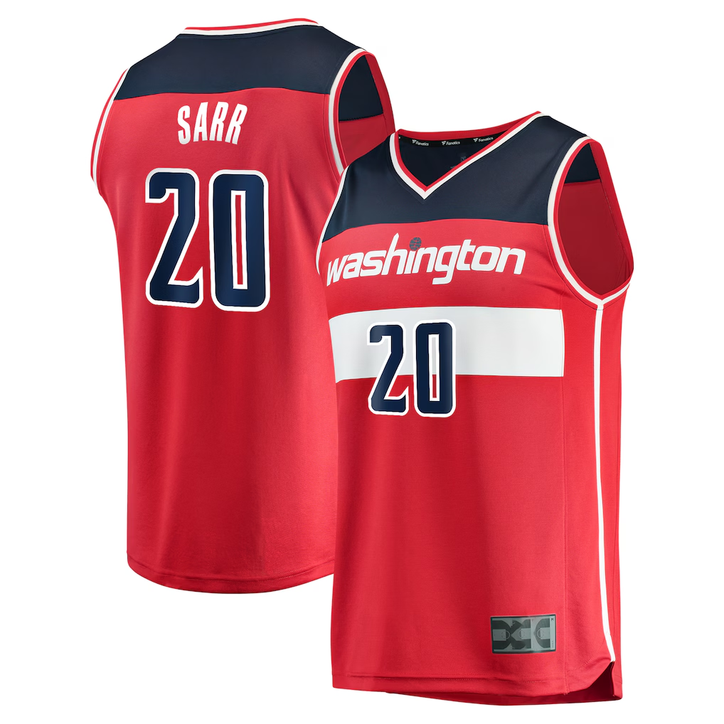Choea W.Wizards #20 Alexandre Sarr Red Fast Break Replica Player Jerseys - Icon Edition