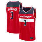 Choea W.Wizards #3 CJ McCollum Red Fast Break Replica Player Jerseys - Icon Edition