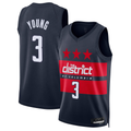 Choea W.Wizards #3 Trae Young Navy Swingman Jerseys - Statement Edition