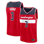 Choea W.Wizards #3 Trae Young Red Fast Break Jerseys - Icon Edition