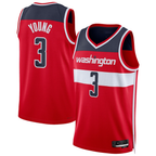Choea W.Wizards #3 Trae Young Red Swingman Jerseys - Icon Edition