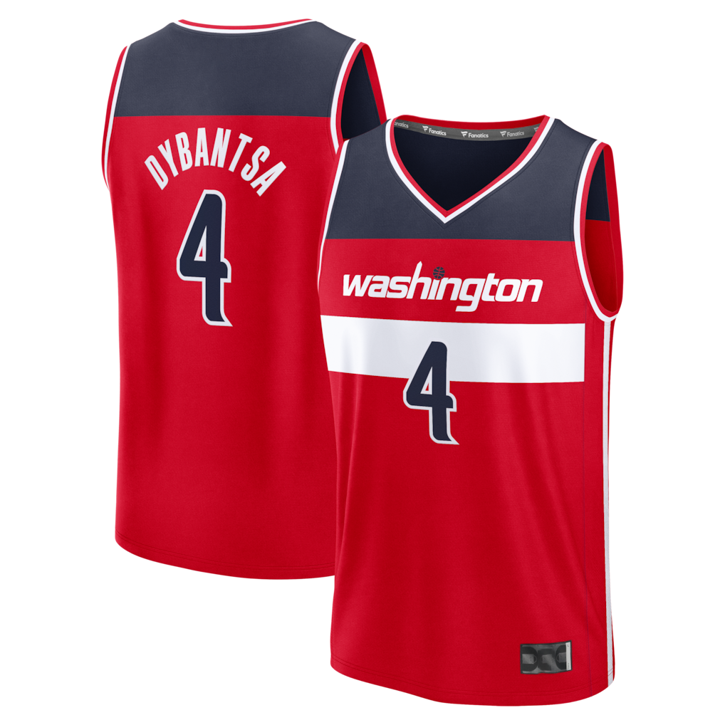 Choea W.Wizards #4 AJ Dybantsa Red 2026 Draft First Round Pick Fast Break Jersey s- Icon Edition