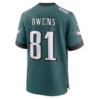 Choea P.Eagles #81 Terrell Owens Midnight Green Team Game Jersey