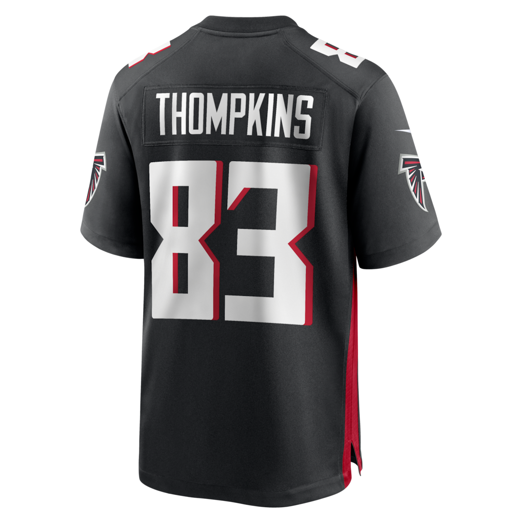 Choea A.Falcons #83 Deven Thompkins Black Team Game Jersey