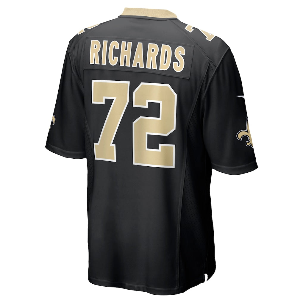 Choea NO.Saints #72 Asim Richards Black Team Game Jersey