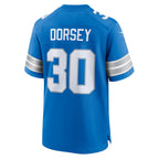 Choea D.Lions #30 Khalil Dorsey Blue Team Game Jersey