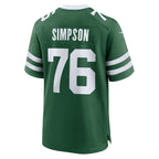 Choea NY.Jets #76 John Simpson Legacy Green Game Jersey