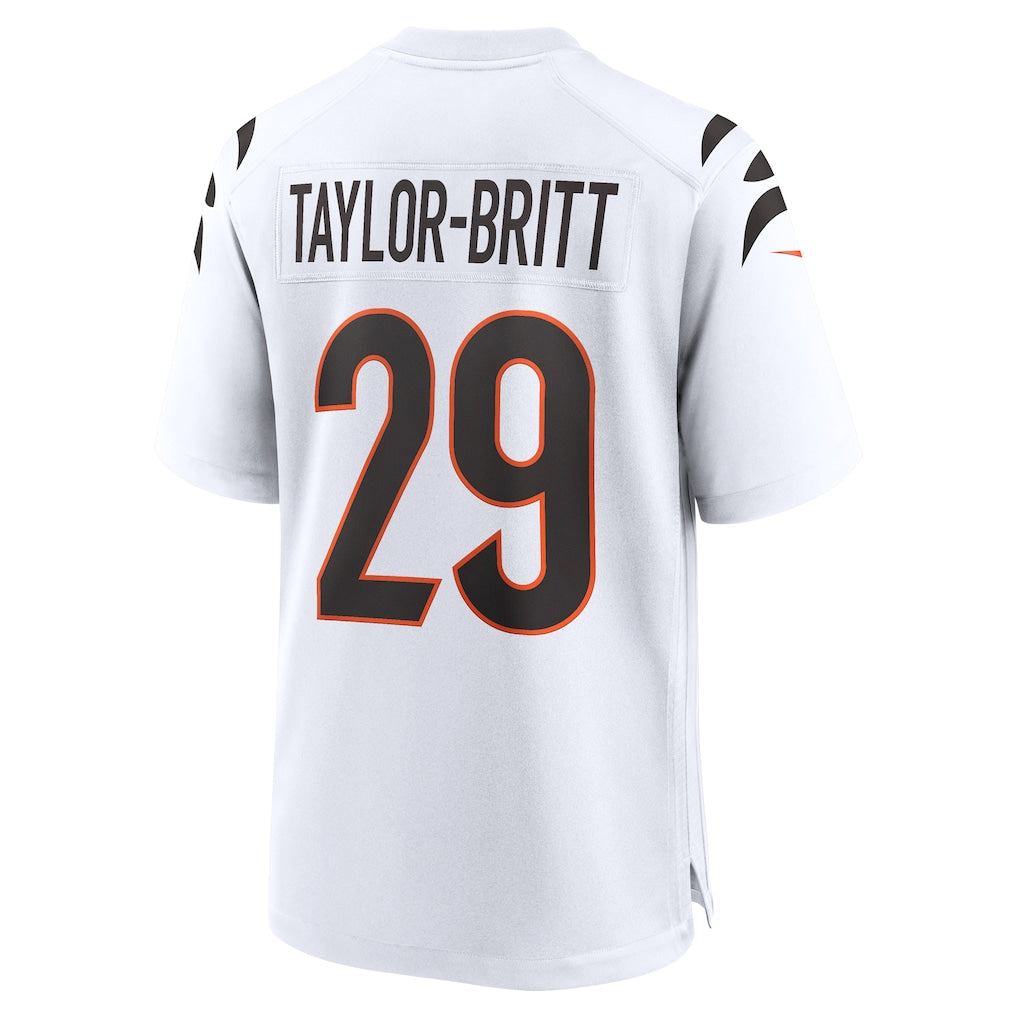 Choea C.Bengals #29 Cam Taylor-Britt White Game Jersey