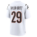 Choea C.Bengals #29 Cam Taylor-Britt White Game Jersey