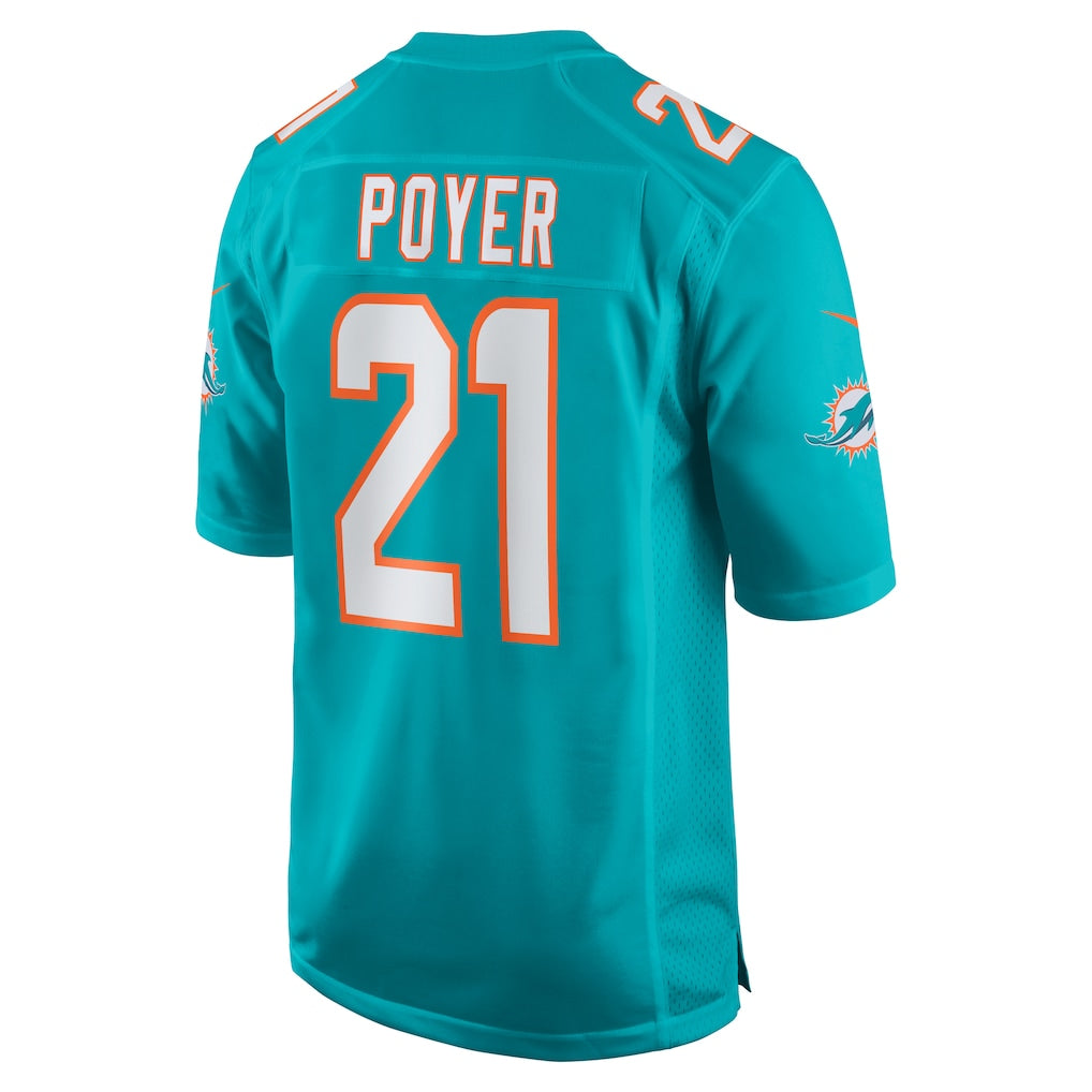 Choea M.Dolphins #21 Jordan Poyer Aqua Game Jersey