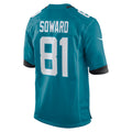 Choea J.Jaguars #81 R. Jay Soward Teal Retired Player Team Game Jersey