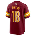 Choea W.Commanders #18 Tyler Owens Burgundy Team Game Jersey