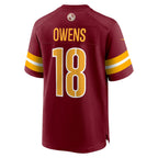 Choea W.Commanders #18 Tyler Owens Burgundy Team Game Jersey