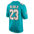 Choea M.Dolphins #23 Jeff Wilson Jr. Aqua Game Player Jersey