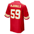Choea KC.Chiefs #59 Cooper McDonald Red Team Game Jersey