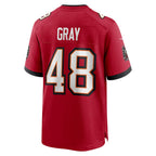 Choea TB.Buccaneers #48 JT Gray Red Team Game Jersey