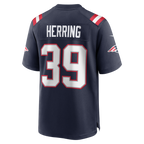 Choea NE.Patriots #39 Tyron Herring Navy Game Retired Player Jersey