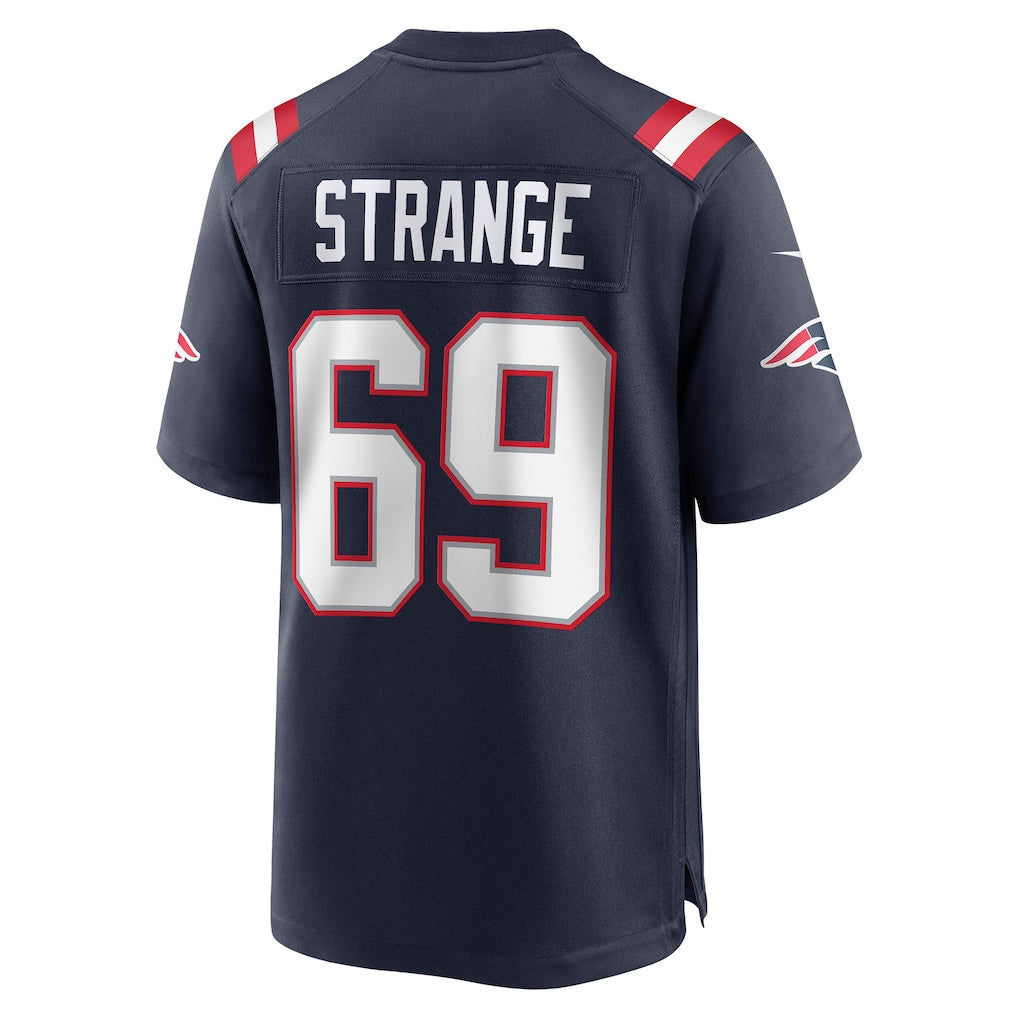 Choea NE.Patriots #69 Cole Strange Navy Game Player Jersey