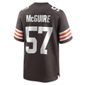 Choea C.Browns #57 Isaiah McGuire Brown Team Game Jersey