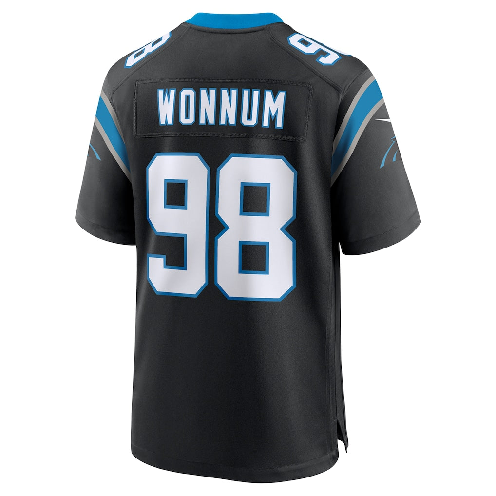 Choea C.Panthers #98 D.J. Wonnum Black Game Jersey