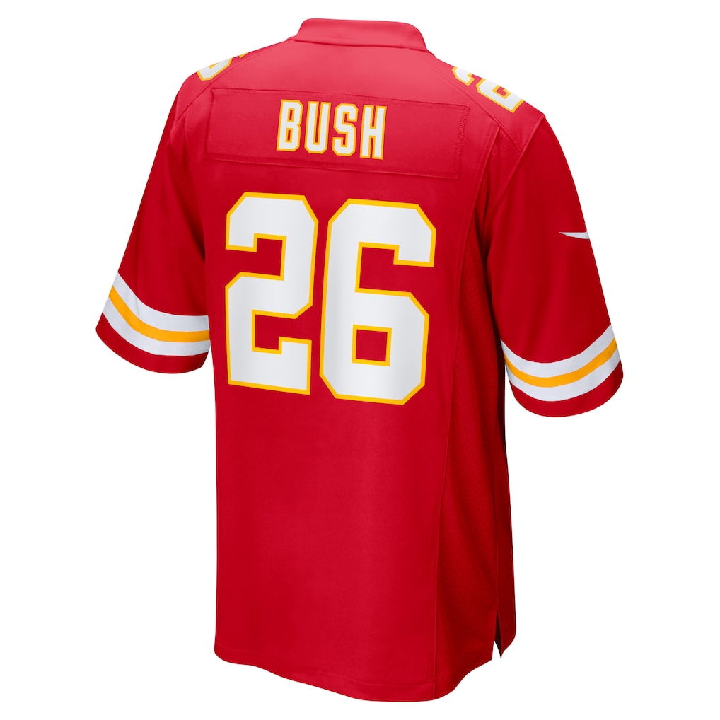 Choea KC.Chiefs #26 Deon Bush Red Game Player Jersey