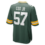 Choea GB.Packers #57 Brenton Cox Jr. Green Game Jersey