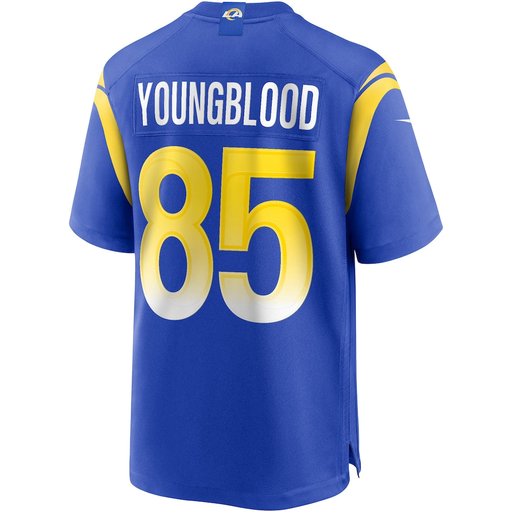 Choea LA.Rams #85 Jack Youngblood Royal Game Retired Player Jersey