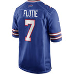 Choea B.Bills #7 Doug Flutie Royal Game Retired Player Jersey
