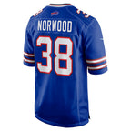 Choea B.Bills #38 Tre Norwood Royal Game Player Jersey