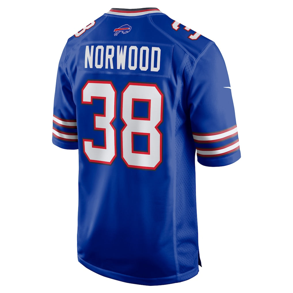 Choea B.Bills #38 Tre Norwood Royal Game Player Jersey