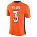 Choea D.Broncos #3 Russell Wilson Orange Team Vapor Limited Jersey