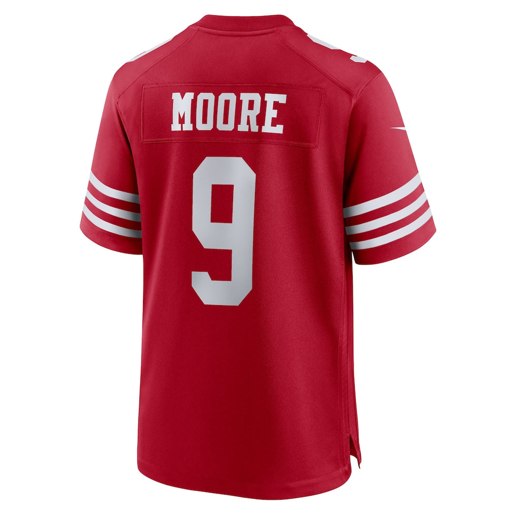 Choea SF.49ers #9 Skyy Moore Scarlet Team Game Jersey