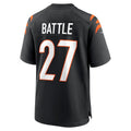 Choea C.Bengals #27 Jordan Battle Black Team Game Jersey