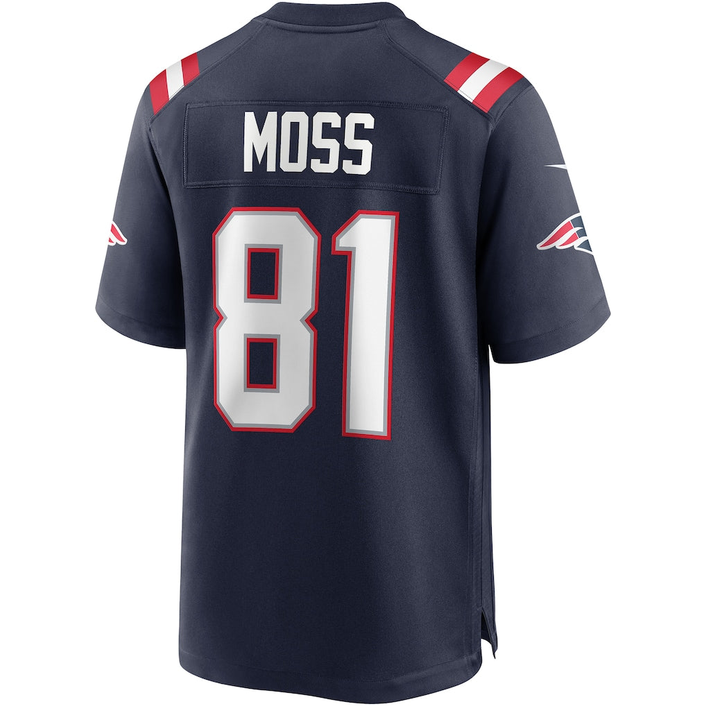 Choea NE.Patriots #81 Randy Moss Navy Game Retired Player Jersey