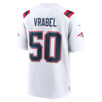 Choea NE.Patriots #50 Mike Vrabel White Game Retired Player Jersey