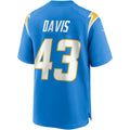 Choea LA.Chargers #43 Michael Davis Powder Blue Game Jersey