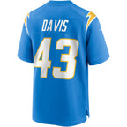 Choea LA.Chargers #43 Michael Davis Powder Blue Game Jersey
