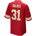 Choea KC.Chiefs #31 Priest Holmes Red Game Retired Player Jersey